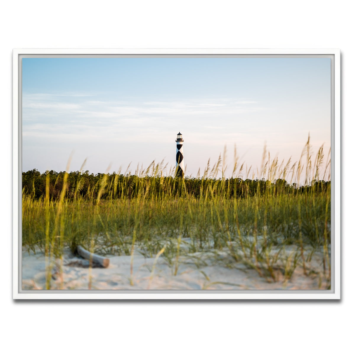 AUTO-MOCKUP WHITE | Lighthouse at Dawn | 1 Piece | White Framed Canvas | group=4x3