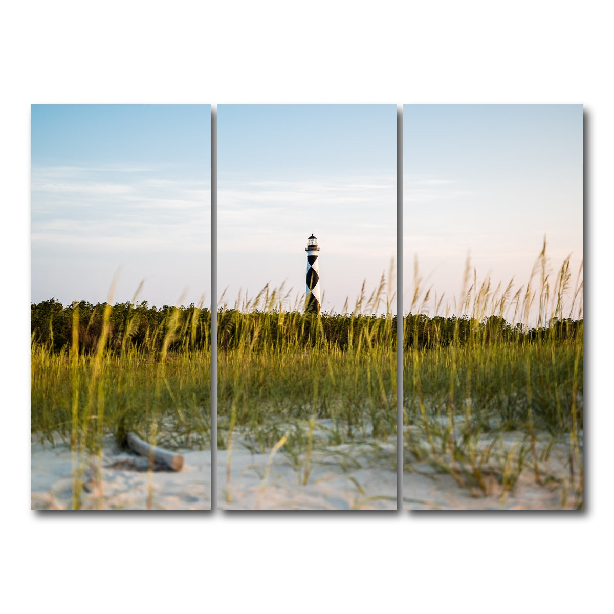 AUTO-MOCKUP WHITE | Lighthouse at Dawn | 3 Piece | Gallery Wrap Canvas | group=8x18
