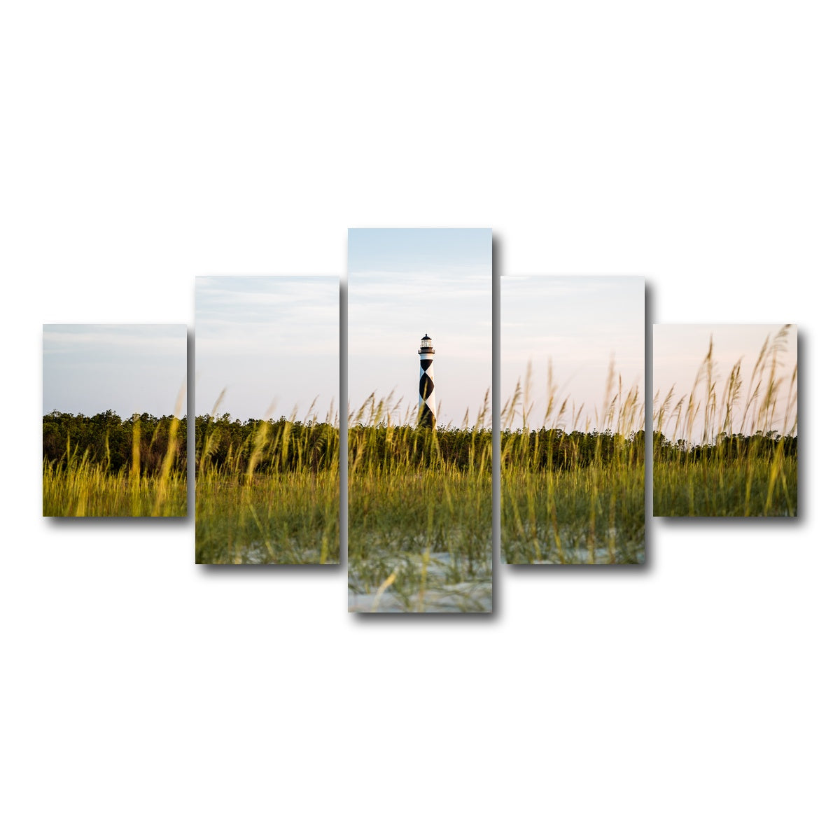 AUTO-MOCKUP WHITE | Lighthouse at Dawn | 5 Piece | Gallery Wrap Canvas | group=5_short