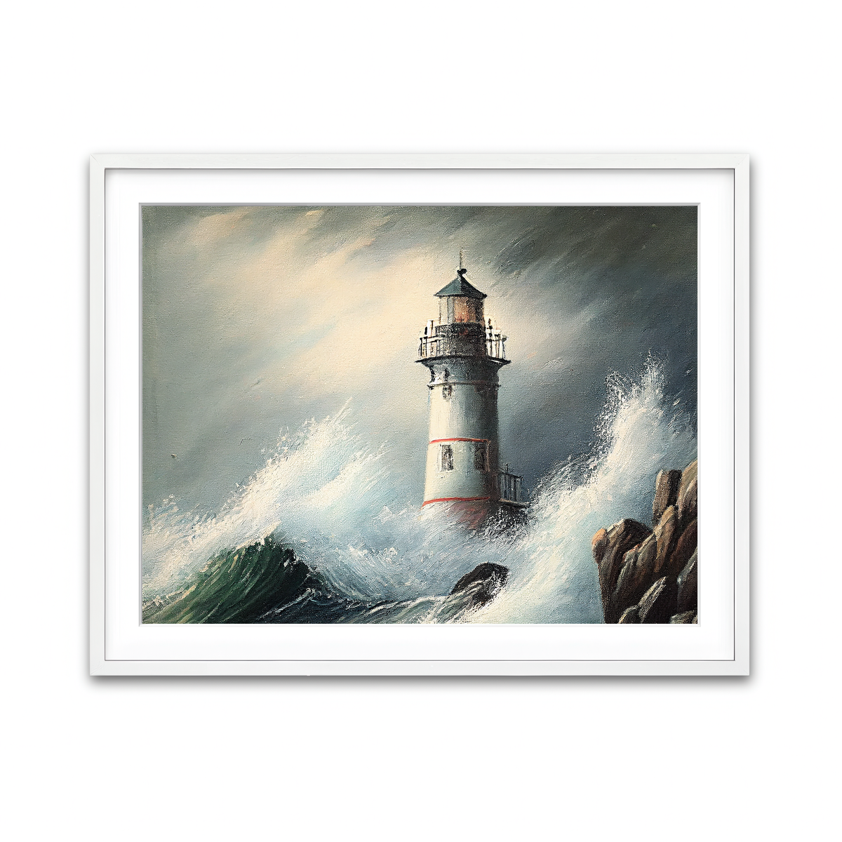 Framed Print 4x3 White