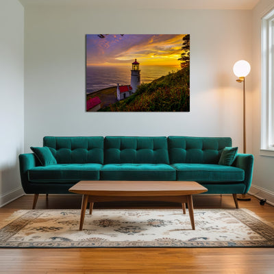 AUTO-MOCKUP ROOM | Lighthouse on Oregon coast