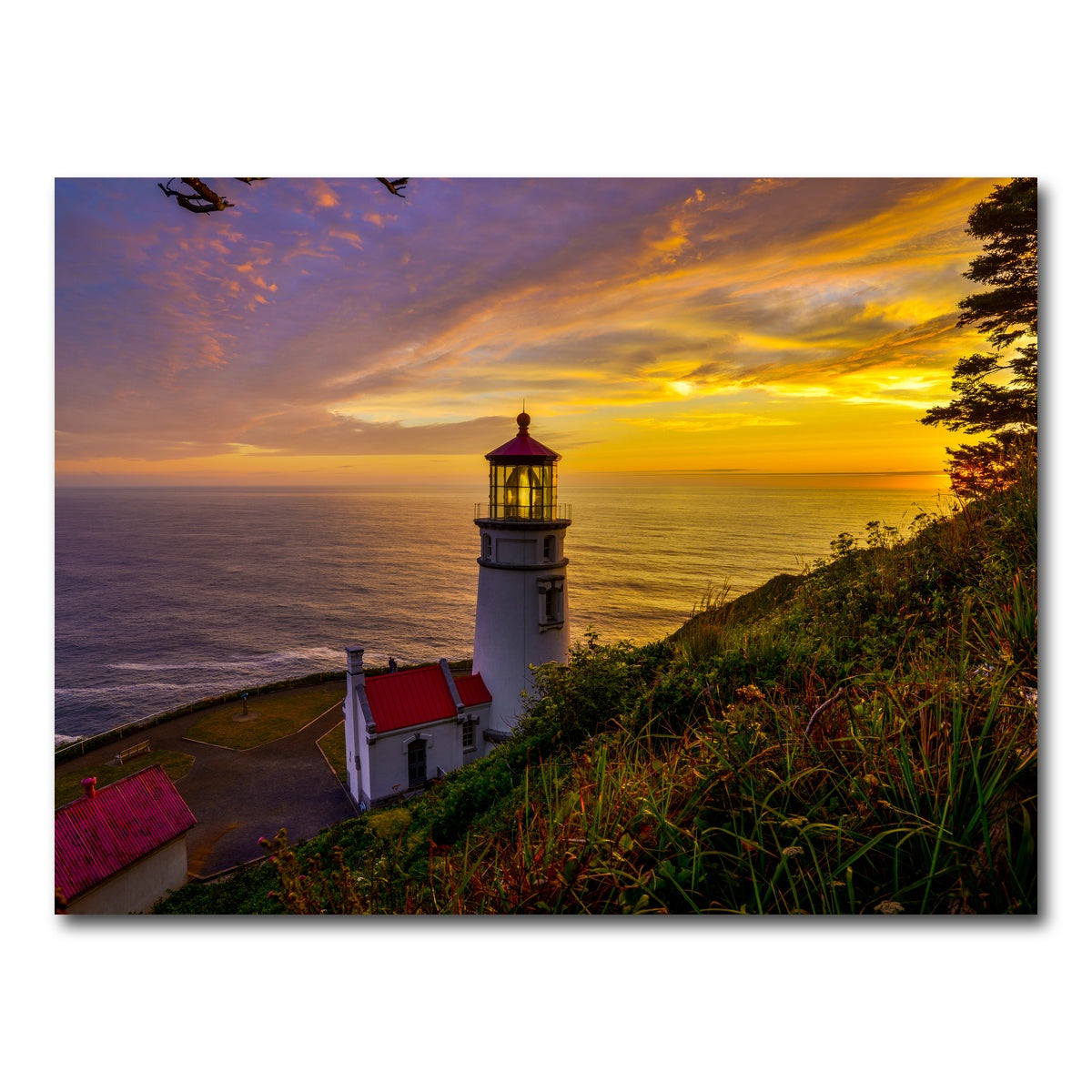 AUTO-MOCKUP WHITE | Lighthouse on Oregon coast | 1 Piece | Gallery Wrap Canvas | group=4x3