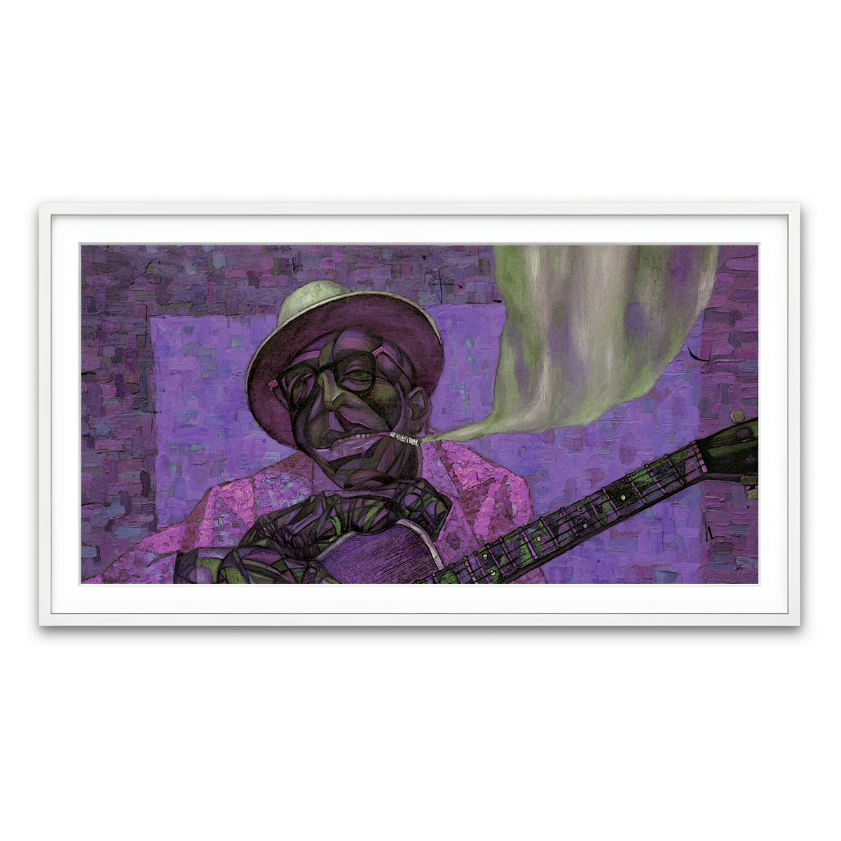 Framed Print 2x1 White