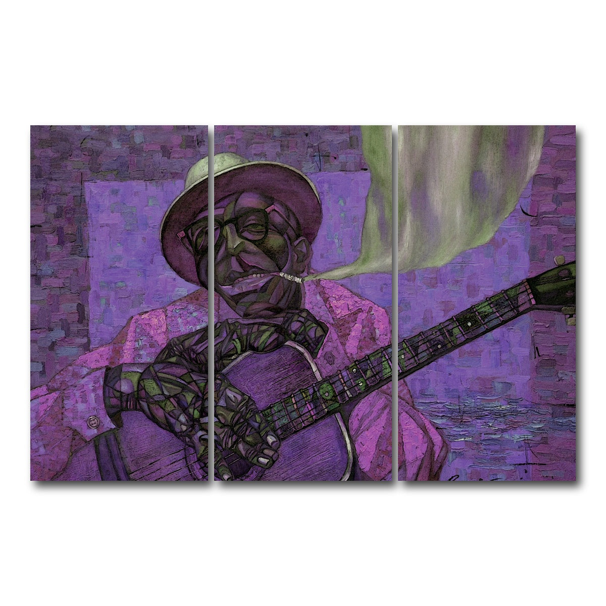 AUTO-MOCKUP WHITE | Lightnin` Hopkins | 3 Piece | Gallery Wrap Canvas | group=12x24