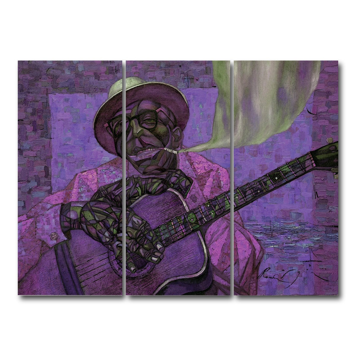 AUTO-MOCKUP WHITE | Lightnin` Hopkins | 3 Piece | Gallery Wrap Canvas | group=8x18