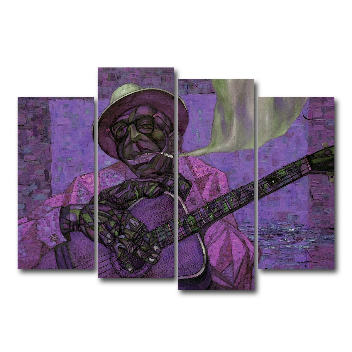 AUTO-MOCKUP WHITE | Lightnin` Hopkins | 4 Piece | Gallery Wrap Canvas | group=4_normal