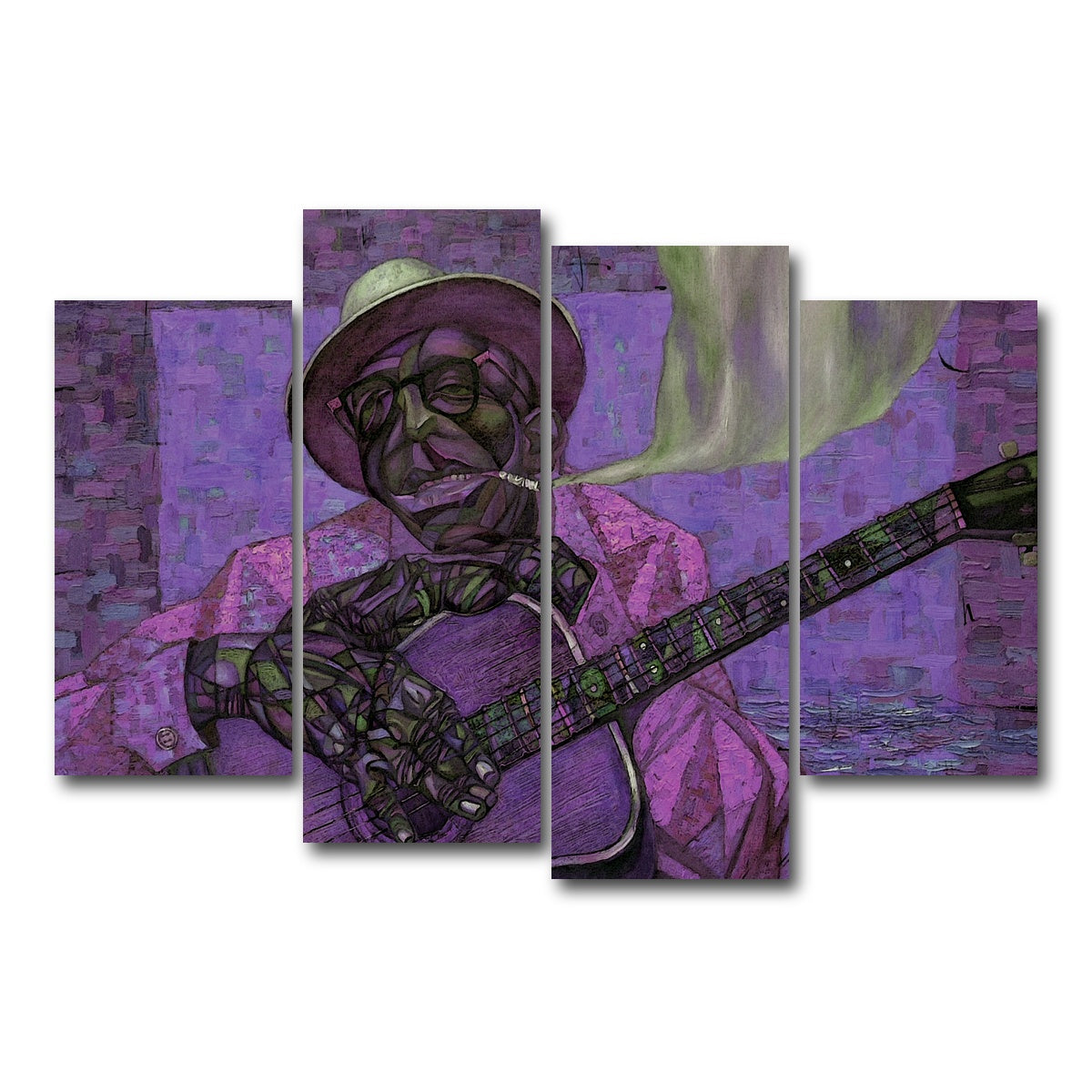 AUTO-MOCKUP WHITE | Lightnin` Hopkins | 4 Piece | Gallery Wrap Canvas | group=4_short
