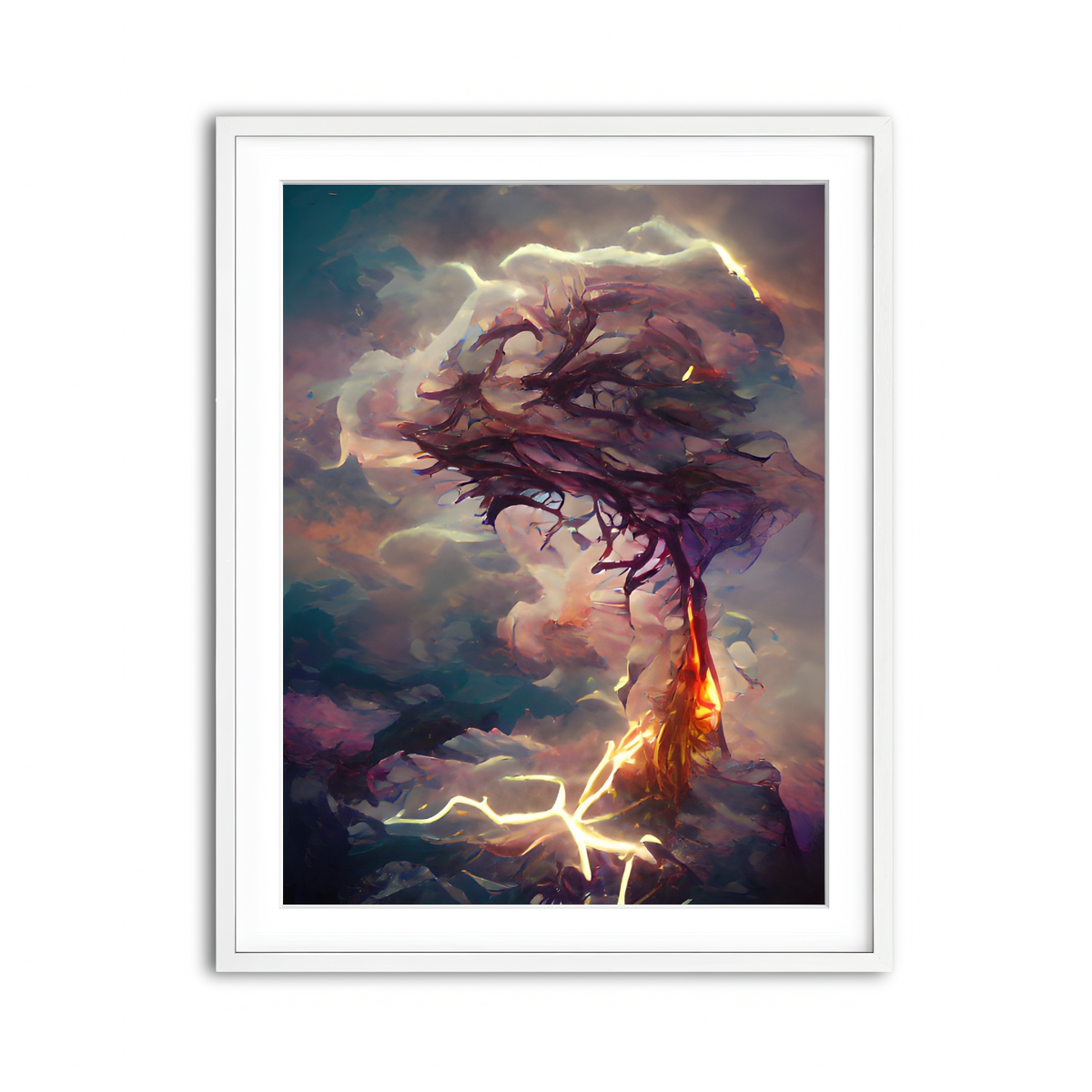 Framed Print 3x4 White