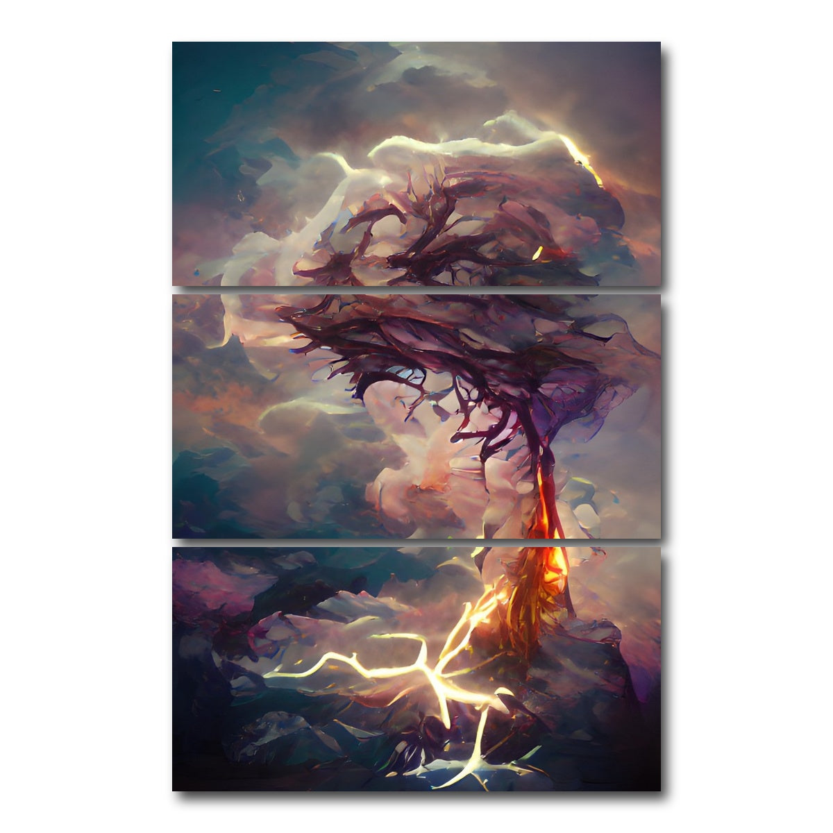 AUTO-MOCKUP WHITE | Lightning | 3 Piece | Gallery Wrap Canvas | group=12x24_stacked