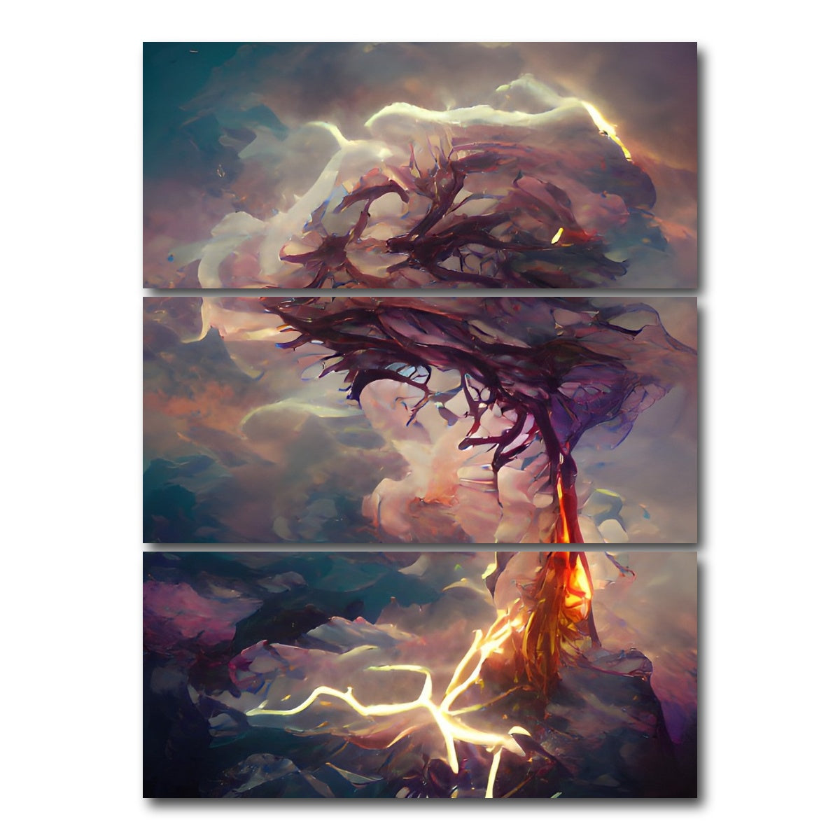 AUTO-MOCKUP WHITE | Lightning | 3 Piece | Gallery Wrap Canvas | group=8x18_stacked