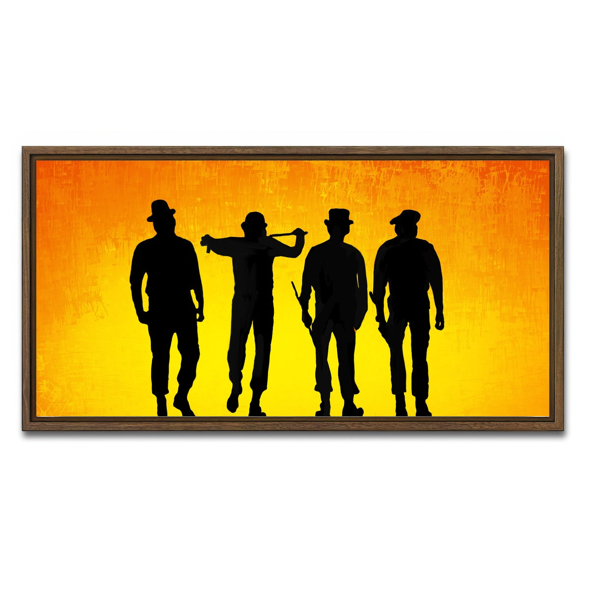 AUTO-MOCKUP WHITE | Like Clockwork canvas set | 1 Piece | Walnut Framed Canvas | group=2x1