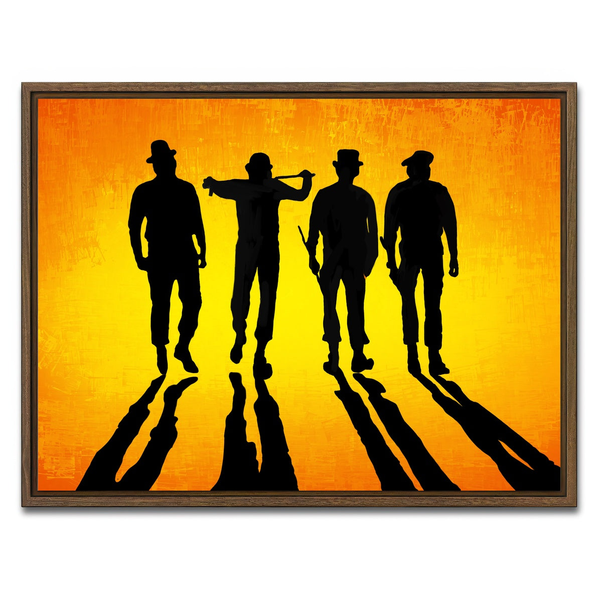 AUTO-MOCKUP WHITE | Like Clockwork canvas set | 1 Piece | Walnut Framed Canvas | group=4x3