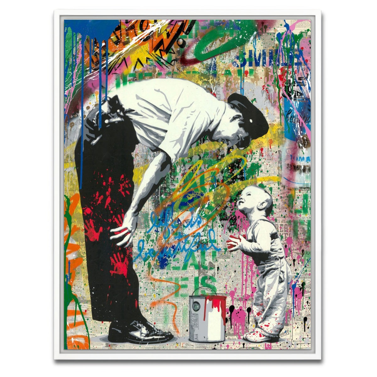 AUTO-MOCKUP WHITE | Like Father Like Son | 1 Piece | White Framed Canvas | group=3x4