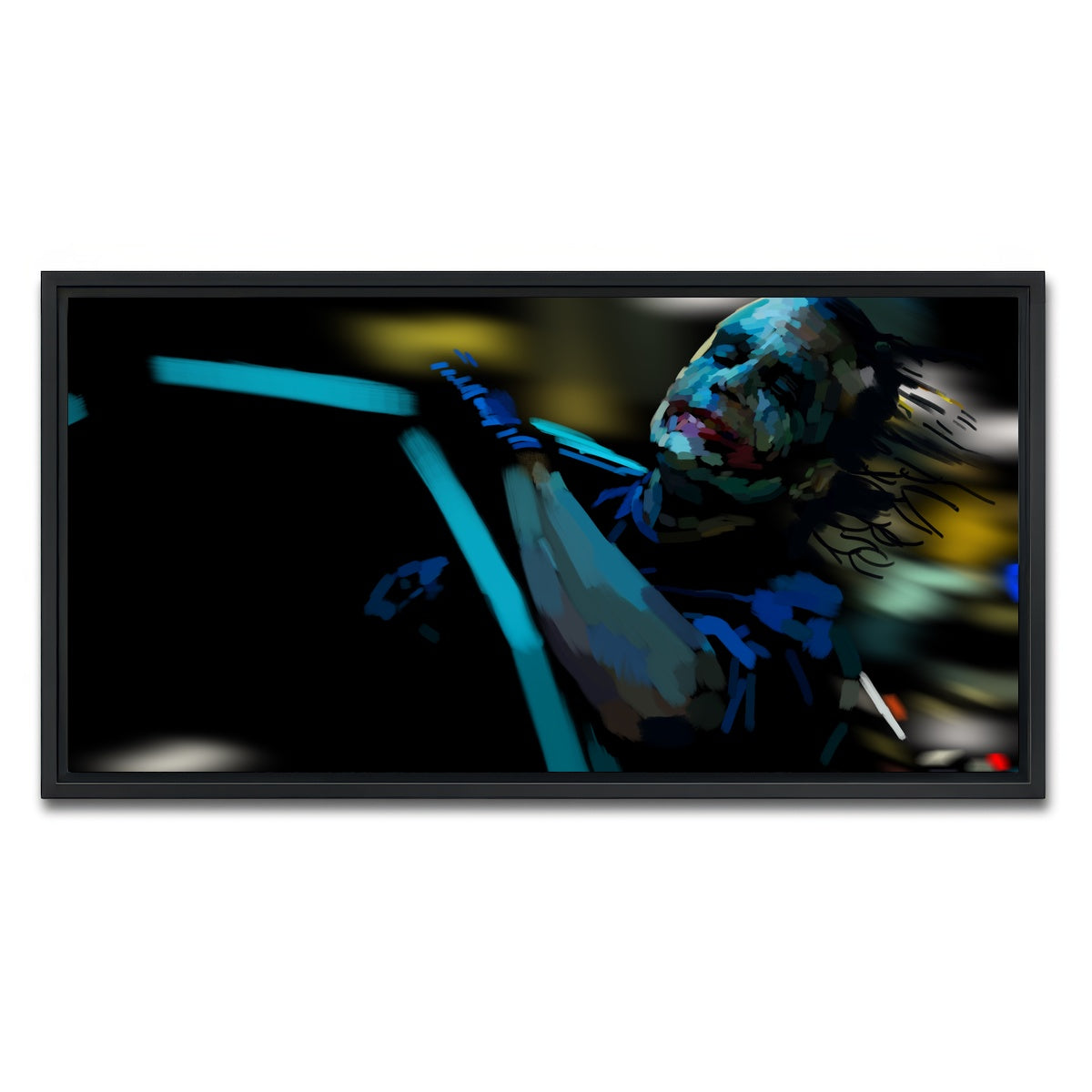 AUTO-MOCKUP WHITE | Like a dog chasing cars | 1 Piece | Black Framed Canvas | group=2x1