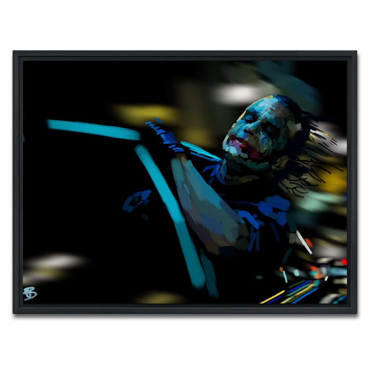 AUTO-MOCKUP WHITE | Like a dog chasing cars | 1 Piece | Black Framed Canvas | group=4x3