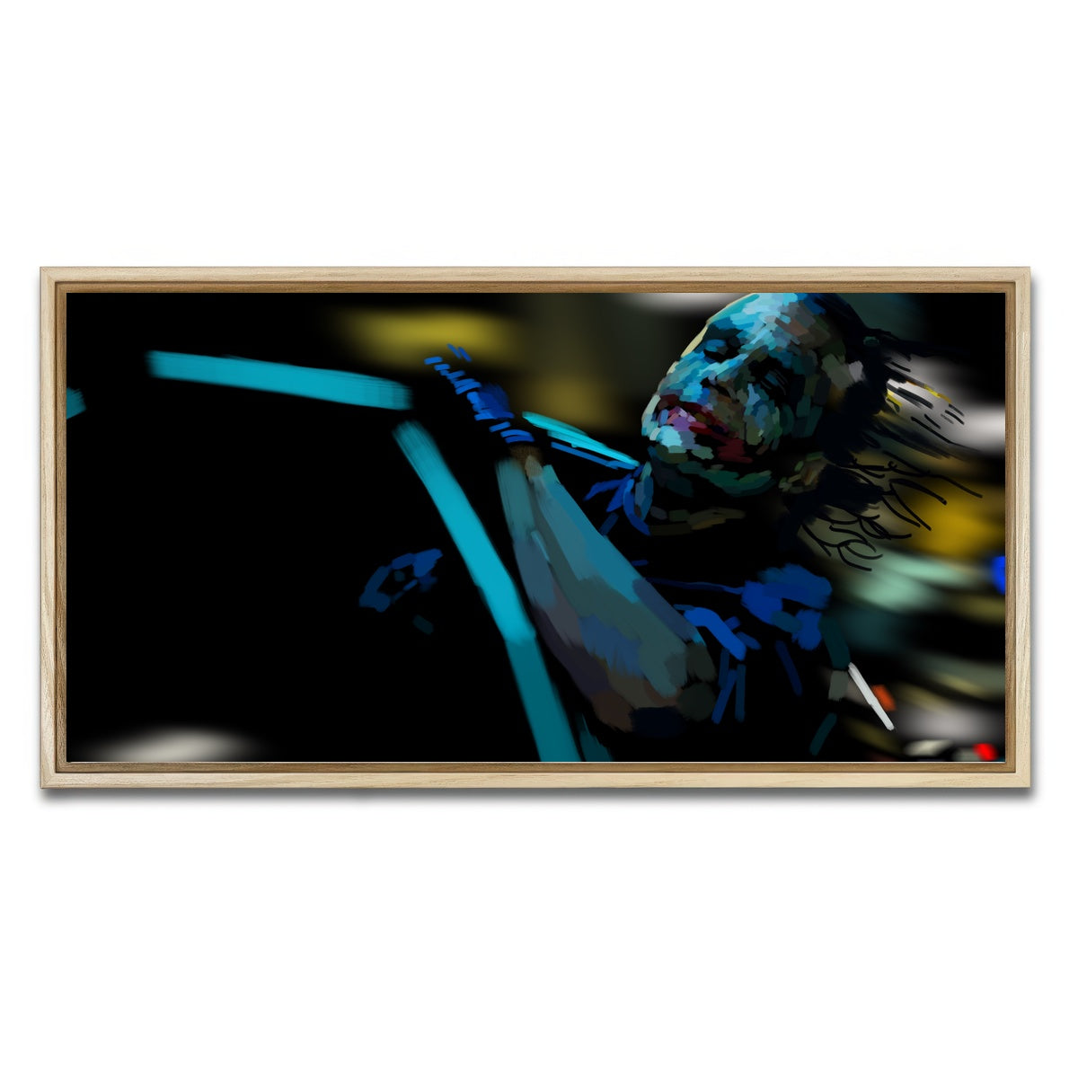 AUTO-MOCKUP WHITE | Like a dog chasing cars | 1 Piece | Natural Framed Canvas | group=2x1