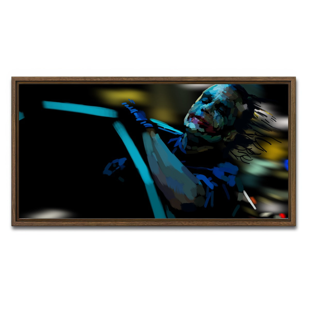 AUTO-MOCKUP WHITE | Like a dog chasing cars | 1 Piece | Walnut Framed Canvas | group=2x1