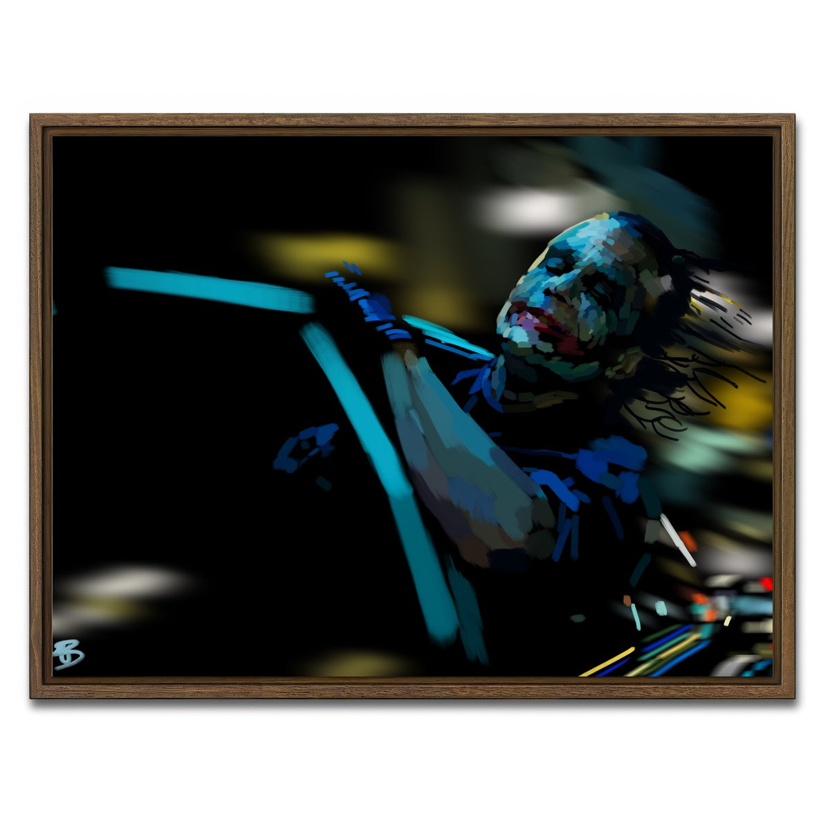 AUTO-MOCKUP WHITE | Like a dog chasing cars | 1 Piece | Walnut Framed Canvas | group=4x3