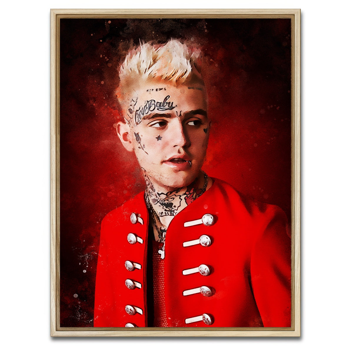 AUTO-MOCKUP WHITE | Lil Peep Painting | 1 Piece | Natural Framed Canvas | group=3x4