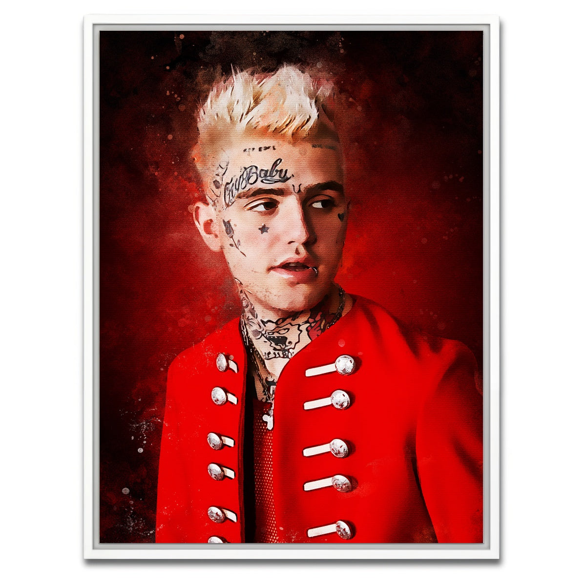 AUTO-MOCKUP WHITE | Lil Peep Painting | 1 Piece | White Framed Canvas | group=3x4