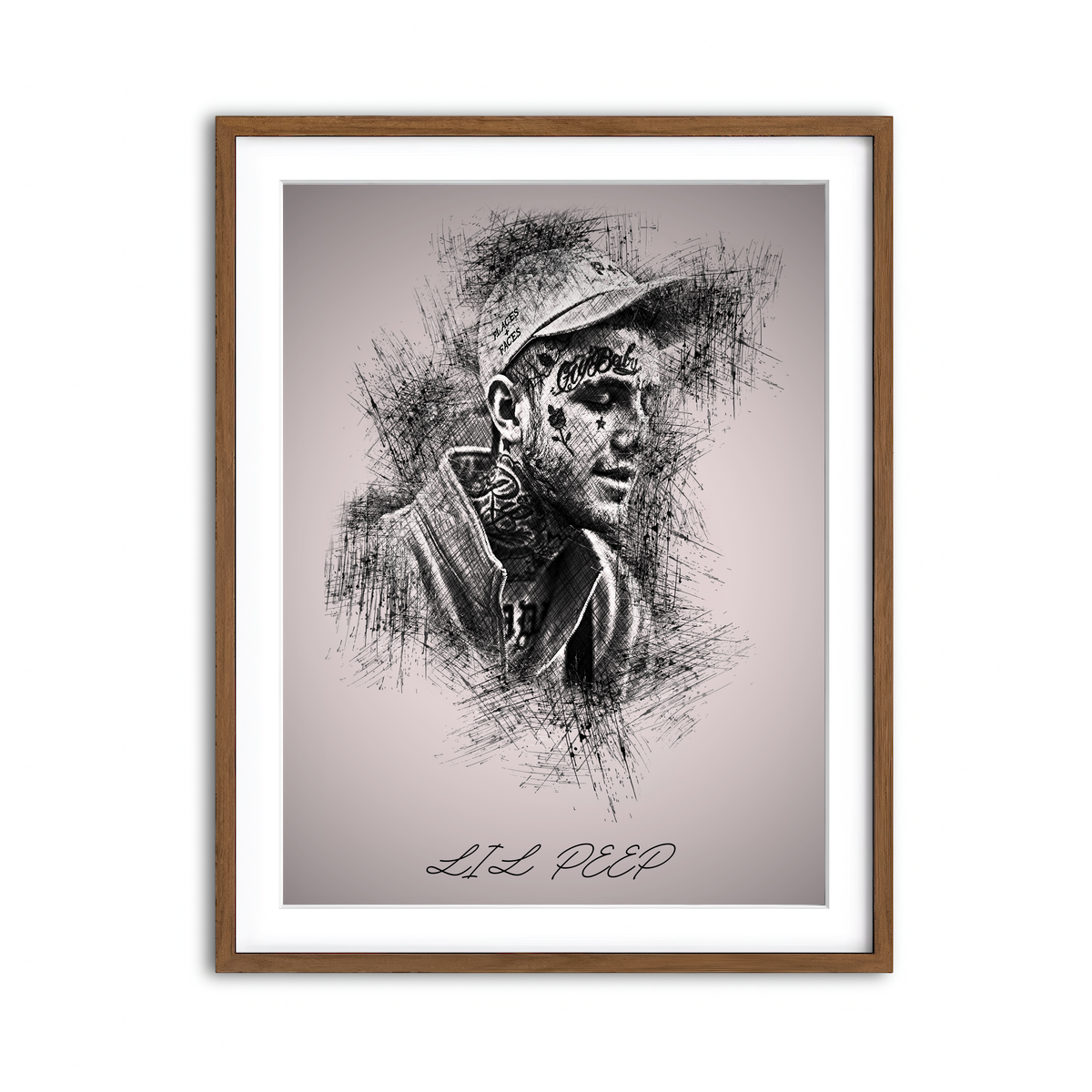 Framed Print 3x4 Walnut