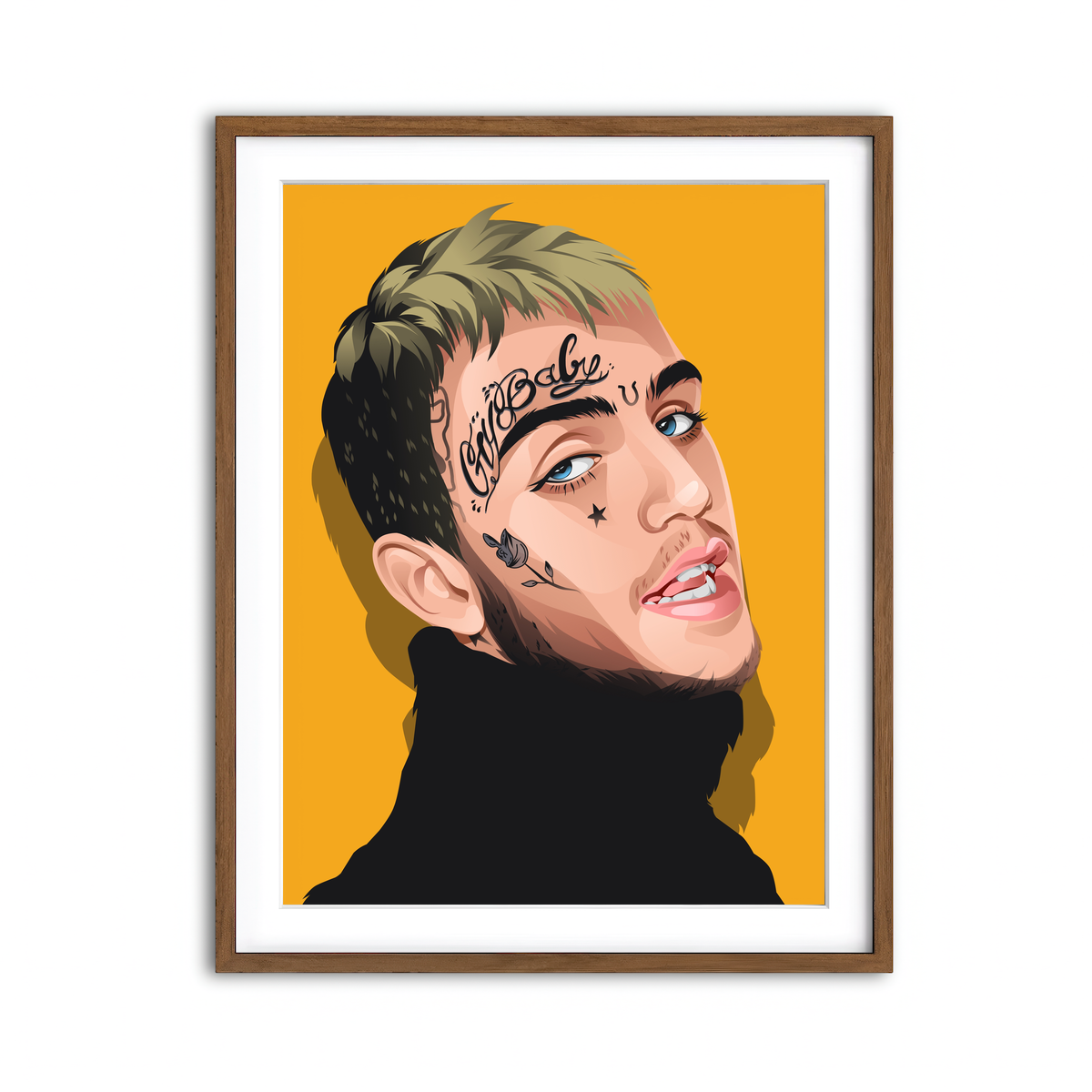 Framed Print 3x4 Walnut