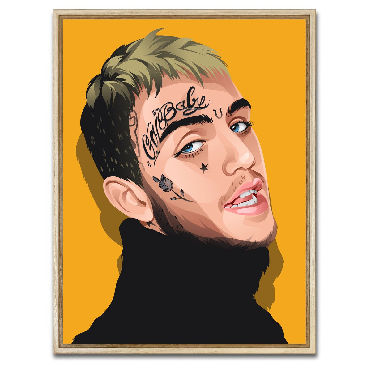 AUTO-MOCKUP WHITE | Lil Peep | 1 Piece | Natural Framed Canvas | group=3x4