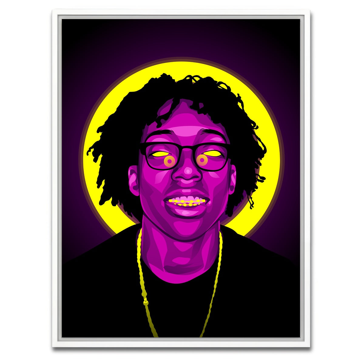 AUTO-MOCKUP WHITE | Lil tecca | 1 Piece | White Framed Canvas | group=3x4