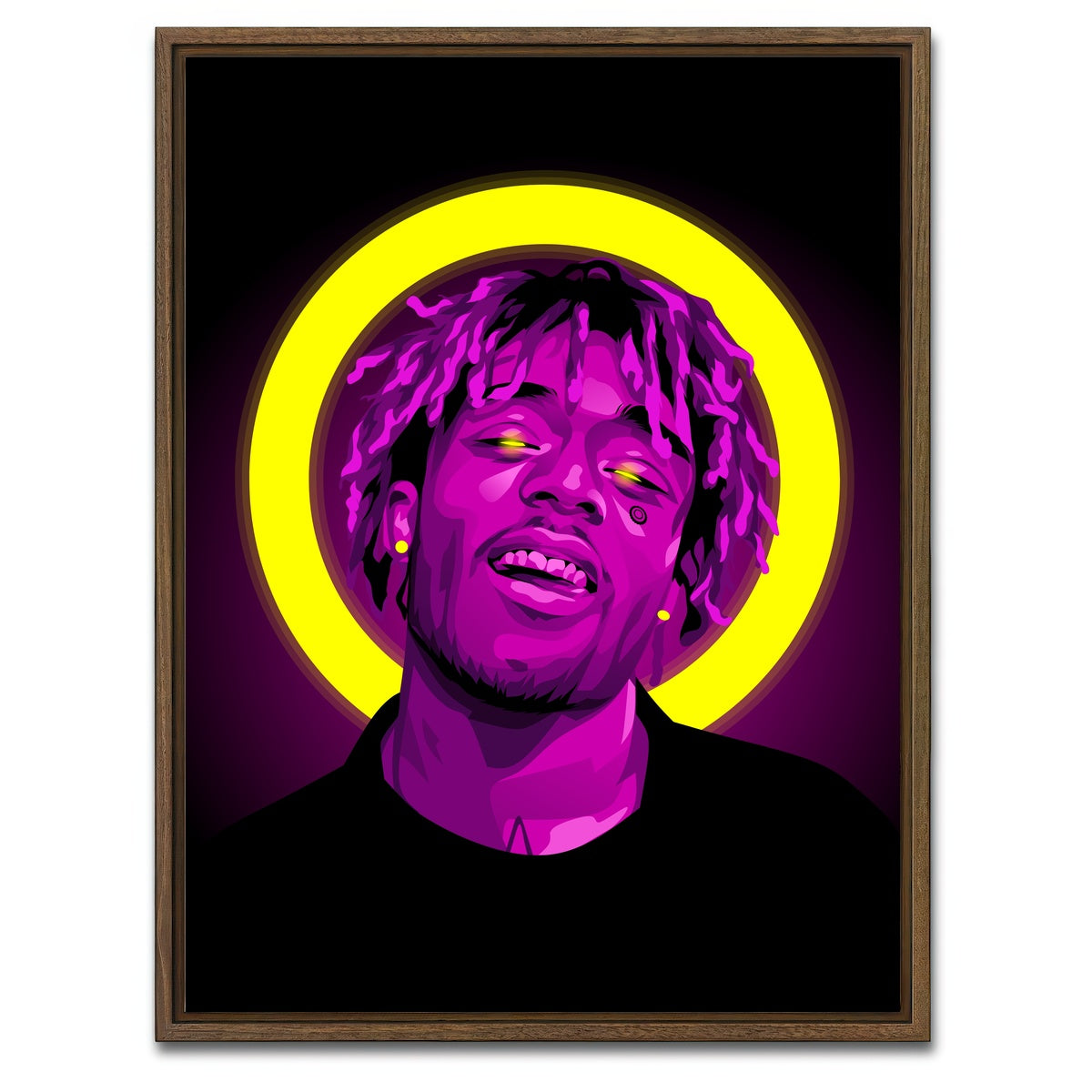 AUTO-MOCKUP WHITE | Lil uzi | 1 Piece | Walnut Framed Canvas | group=3x4