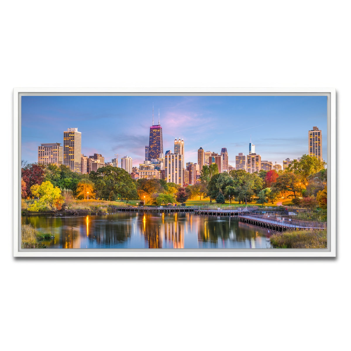 AUTO-MOCKUP WHITE | Lincoln Park | 1 Piece | White Framed Canvas | group=2x1