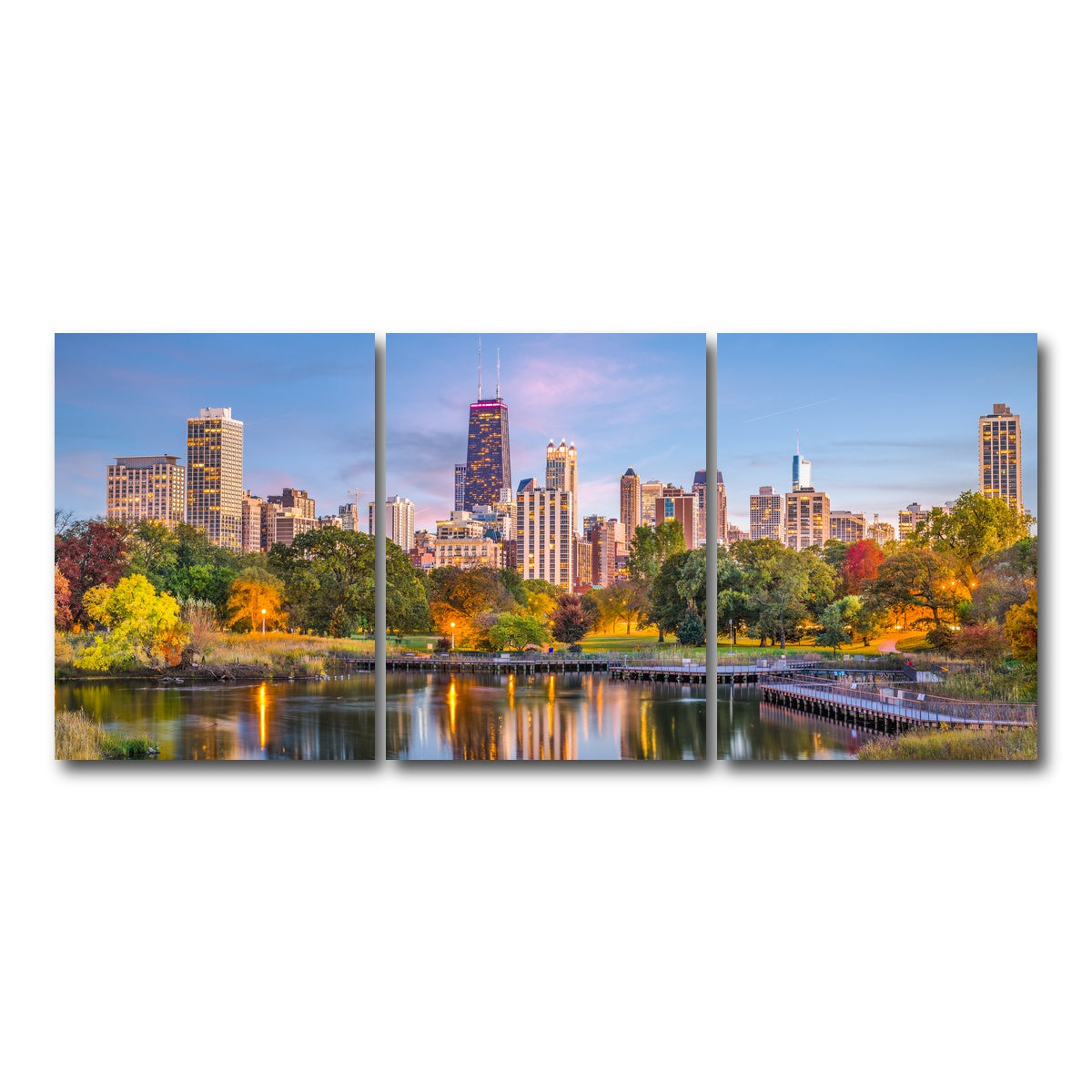 AUTO-MOCKUP WHITE | Lincoln Park | 3 Piece | Gallery Wrap Canvas | group=18x24