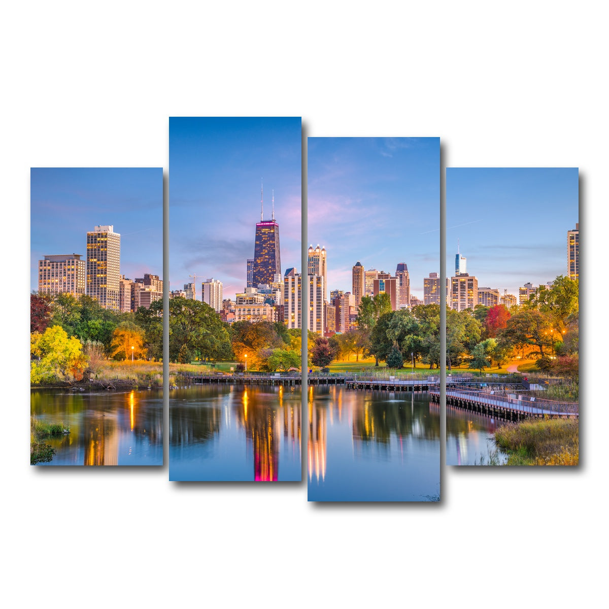 AUTO-MOCKUP WHITE | Lincoln Park | 4 Piece | Gallery Wrap Canvas | group=4_normal