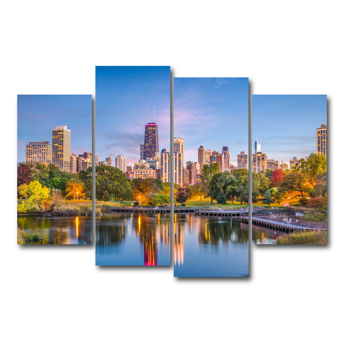 AUTO-MOCKUP WHITE | Lincoln Park | 4 Piece | Gallery Wrap Canvas | group=4_short