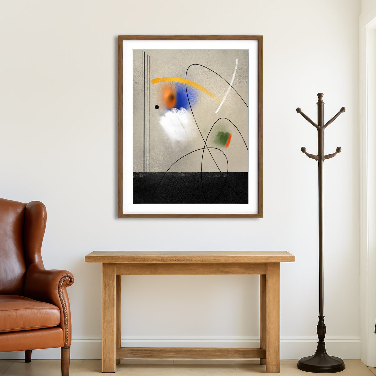 AUTO-MOCKUP ROOM | Lines In Color Wall Art