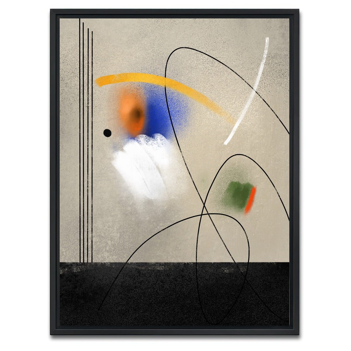 AUTO-MOCKUP WHITE | Lines in Color | 1 Piece | Black Framed Canvas | group=3x4