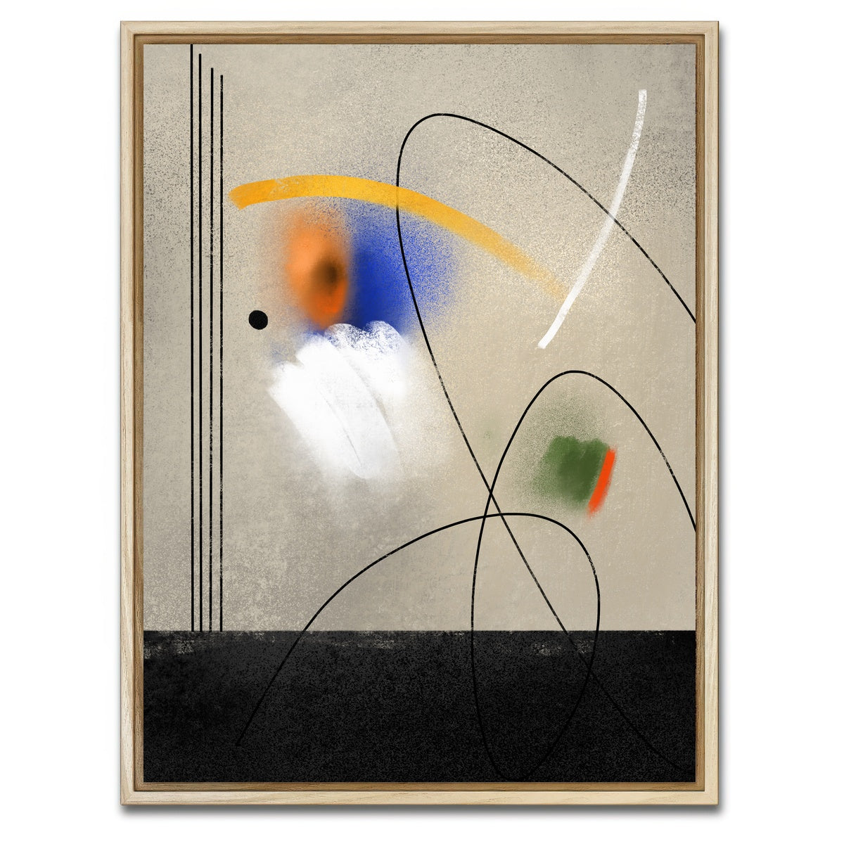 AUTO-MOCKUP WHITE | Lines in Color | 1 Piece | Natural Framed Canvas | group=3x4