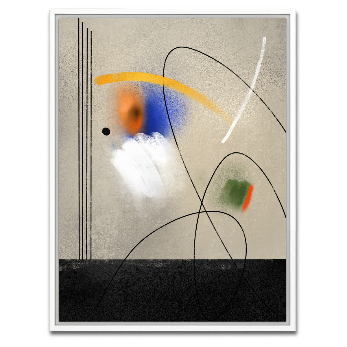 AUTO-MOCKUP WHITE | Lines in Color | 1 Piece | White Framed Canvas | group=3x4