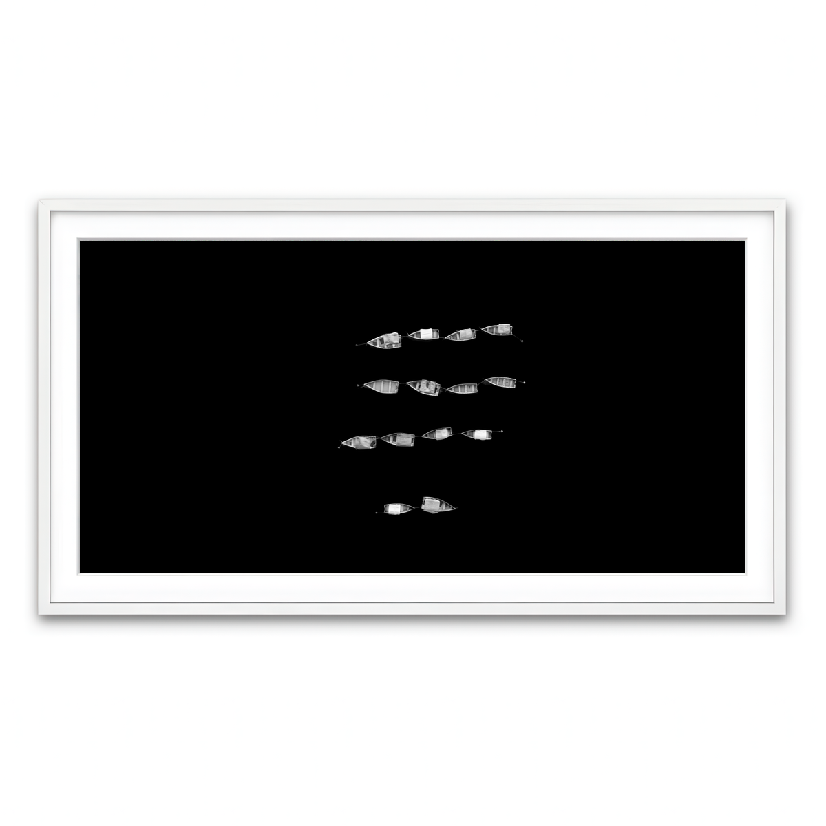 Framed Print 2x1 White