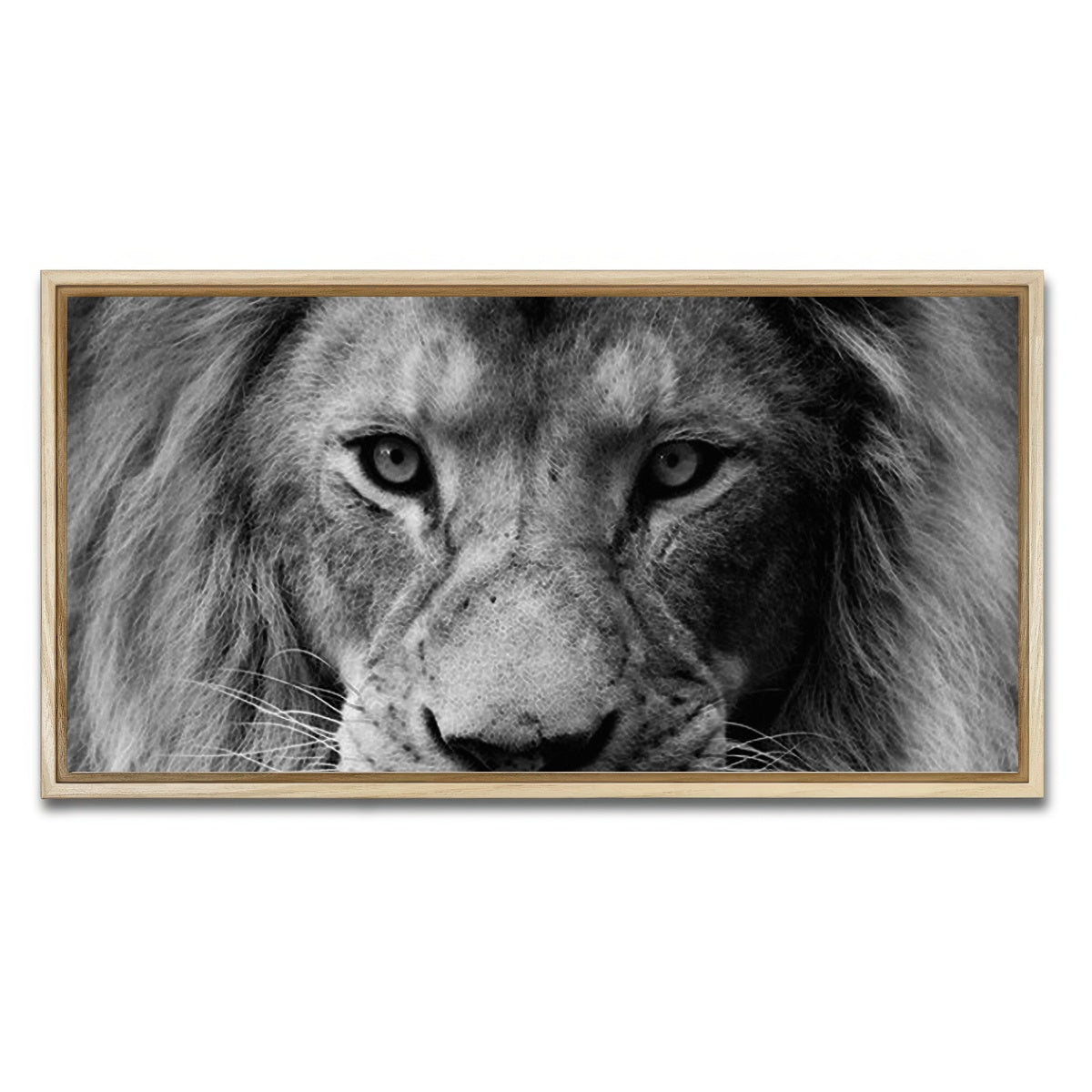 AUTO-MOCKUP WHITE | Lion | 1 Piece | Natural Framed Canvas | group=2x1