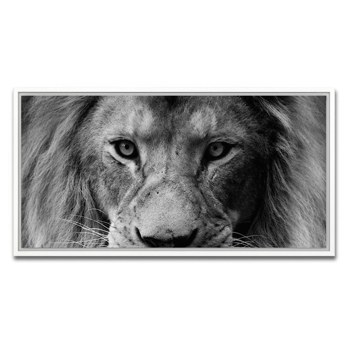 AUTO-MOCKUP WHITE | Lion | 1 Piece | White Framed Canvas | group=2x1