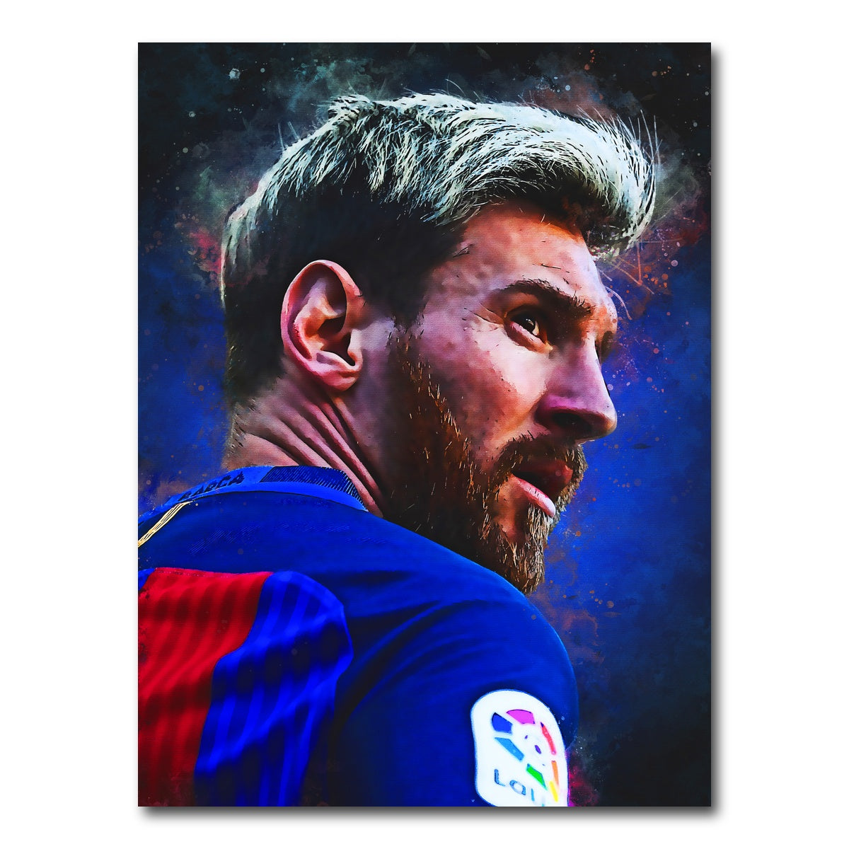 AUTO-MOCKUP WHITE | Lionel Messi Painting | 1 Piece | Gallery Wrap Canvas | group=3x4