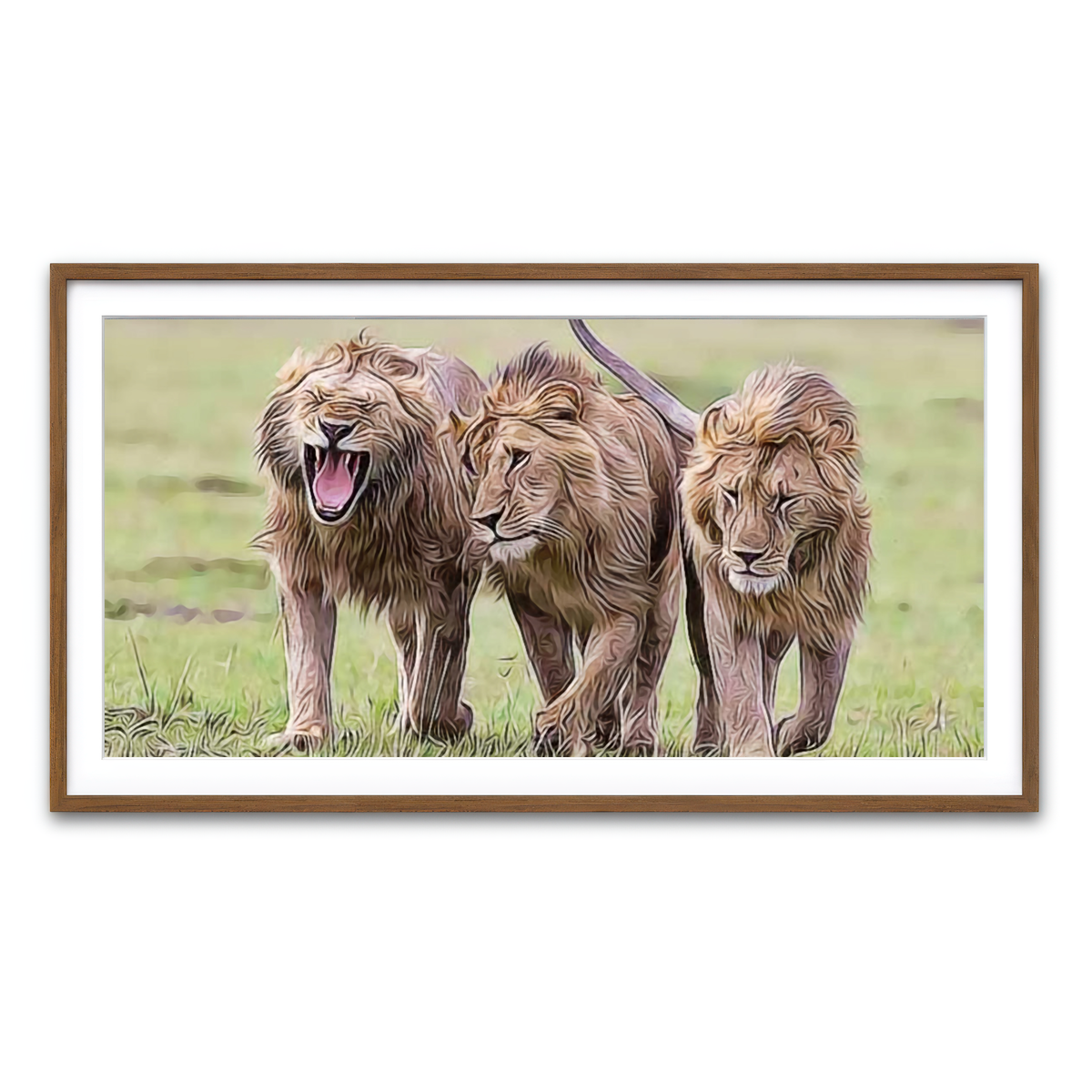 Framed Print 2x1 Walnut