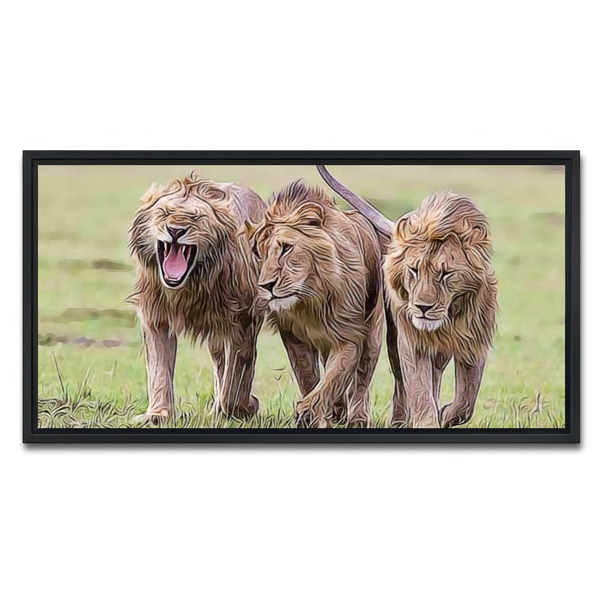 AUTO-MOCKUP WHITE | Lions Art | 1 Piece | Black Framed Canvas | group=2x1