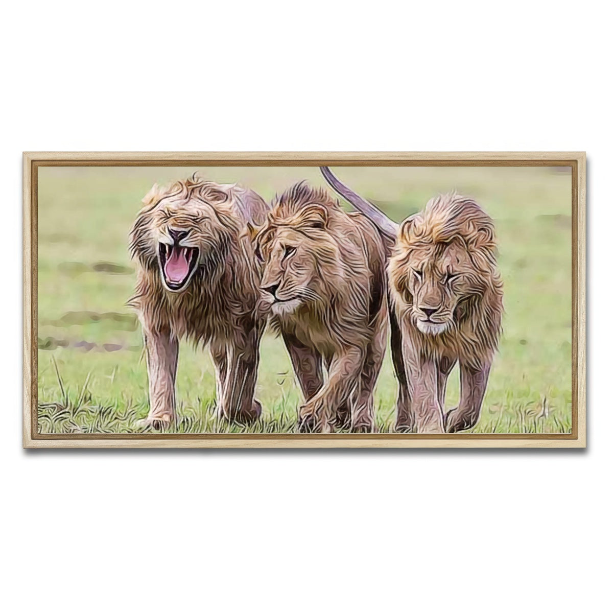 AUTO-MOCKUP WHITE | Lions Art | 1 Piece | Natural Framed Canvas | group=2x1