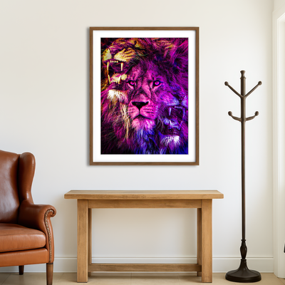 AUTO-MOCKUP ROOM | Lions Wall Art