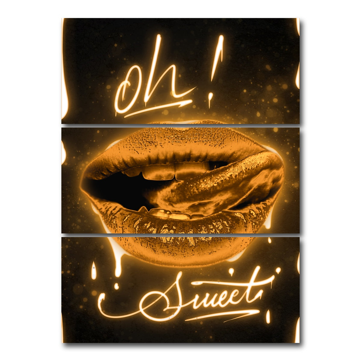 AUTO-MOCKUP WHITE | Lips | 3 Piece | Gallery Wrap Canvas | group=8x18_stacked