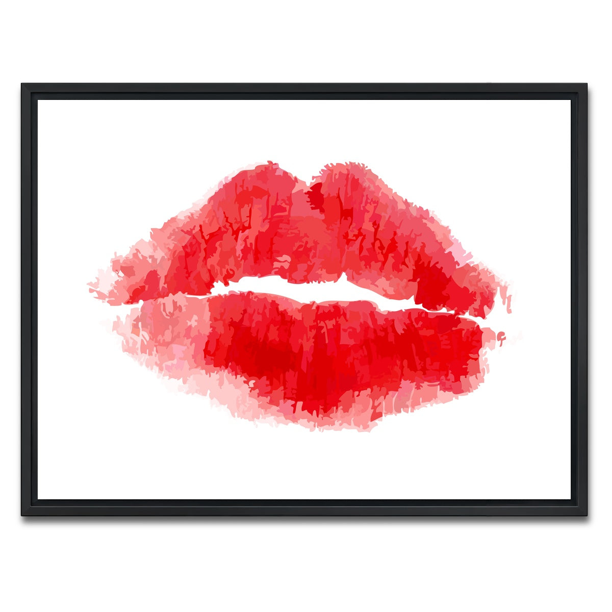 AUTO-MOCKUP WHITE | Lipstick Kiss | 1 Piece | Black Framed Canvas | group=4x3