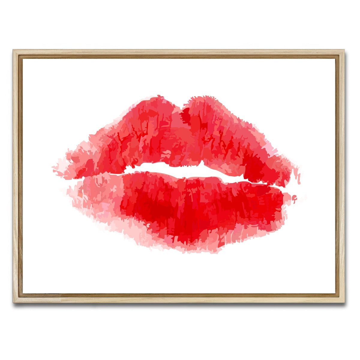 AUTO-MOCKUP WHITE | Lipstick Kiss | 1 Piece | Natural Framed Canvas | group=4x3