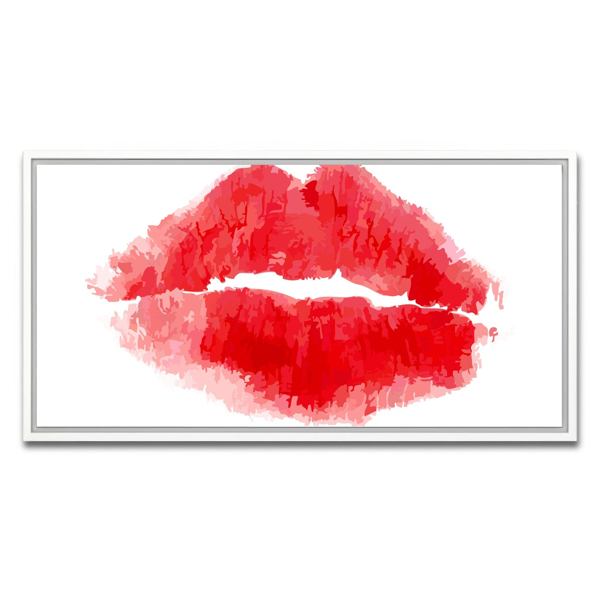 AUTO-MOCKUP WHITE | Lipstick Kiss | 1 Piece | White Framed Canvas | group=2x1