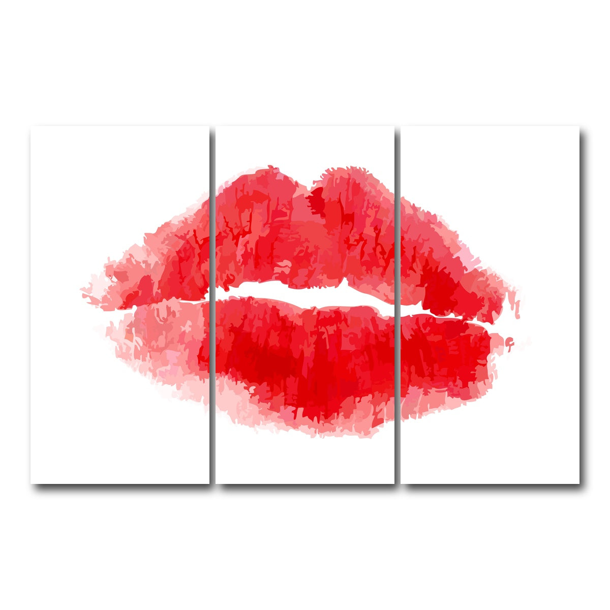 AUTO-MOCKUP WHITE | Lipstick Kiss | 3 Piece | Gallery Wrap Canvas | group=12x24